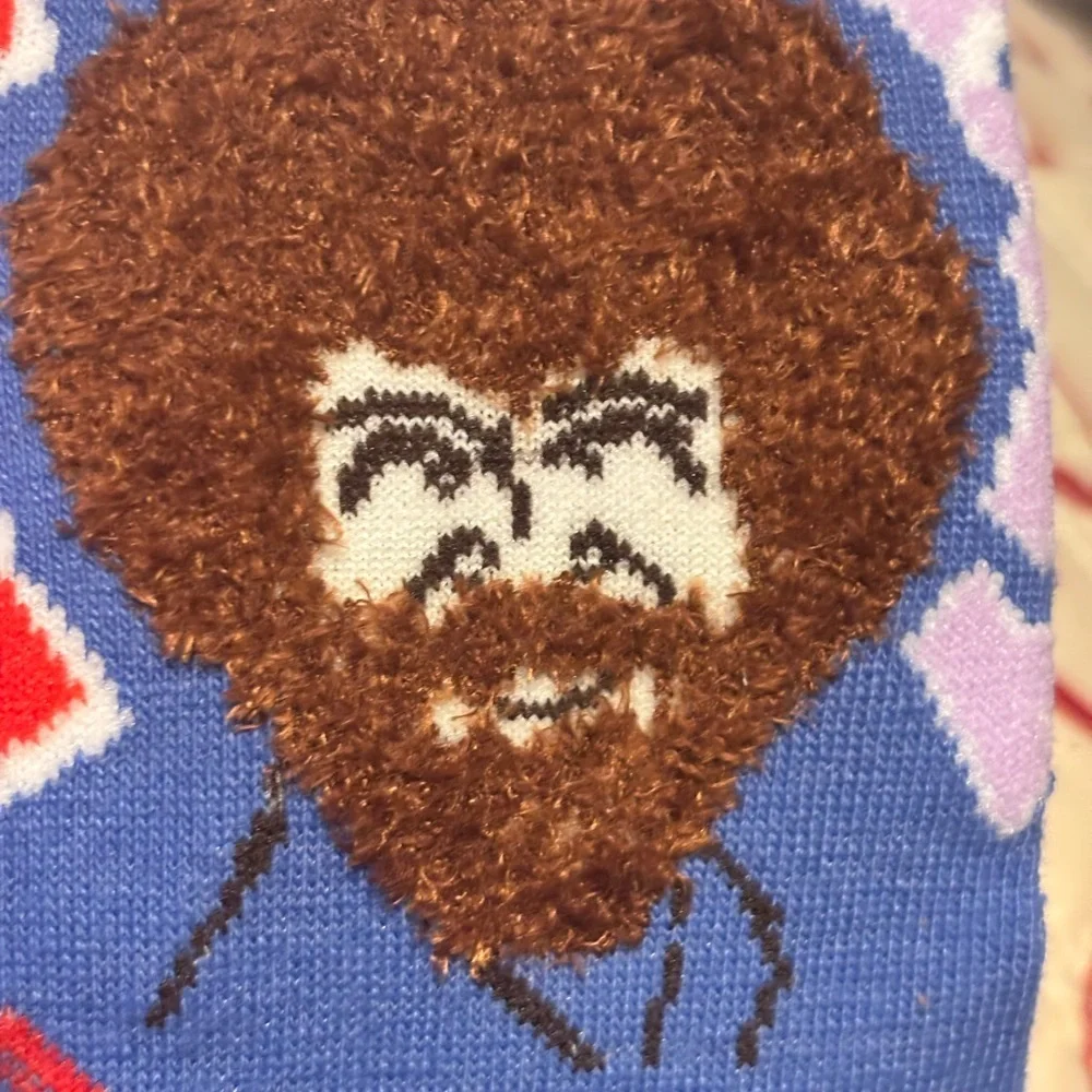 Bob Ross Joy of Painting Boxer Briefs and Socks - Brown and Blue - Picture 5 of 9